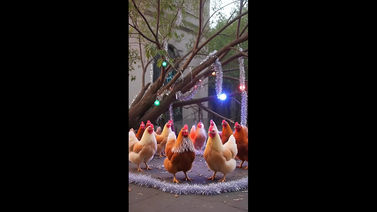 Cute Hens Create Christmas Tree Disaster 🎄🐔🤣