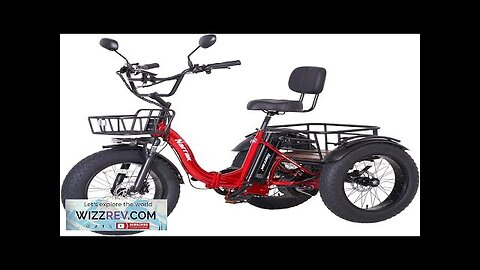 Electric Tricycle for Adults 750W(Peak 1350W) 48V13Ah Ebike 20"x4.0" Aluminum Folding Fat Review