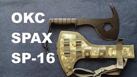 SHOW AND TELL 205: ONTARIO KNIFE COMPANY SP-16 SPAX (SPEC PLUS AXE) UCP Universal Camouflage Pattern