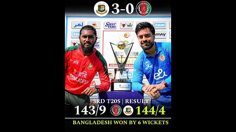 Afghanistan loses series against Bangladesh 🏏💔