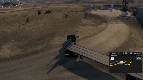 American Truck Simulator Triple Flatbed LARGE TIRE PickUp