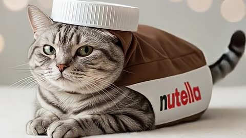 Nutella Cat 🐱🍫 | Funny Fat Cat Meme Short