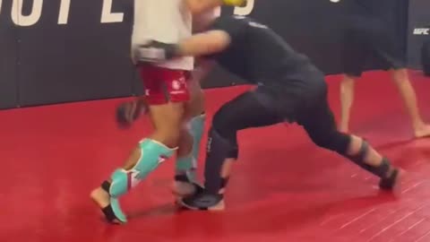 Yair Rodriguez Tries a Cartwheel Kick on Belal Muhammad During their Sparring