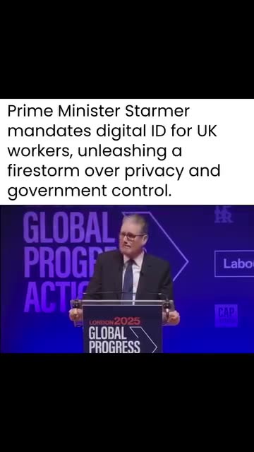 Uk 🇬🇧 Prime Minister Starmer Digital ID mandatory for the right to work it’s common Canada
