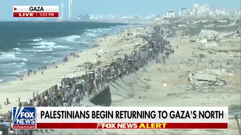 Tens of thousands of Palestinians are FLOODING toward northern Gaza
