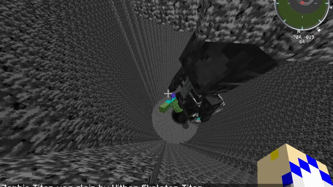 Minecraft mob battle wither skeleton titan vs zombie titan
