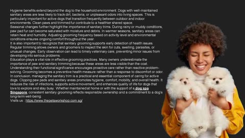 Managing the “Sanitary Trim”: A practical look at the importance of clipping paw