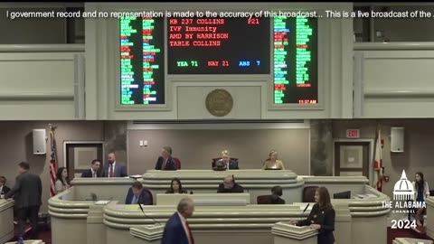 Alabama | HB 237 | Rep. Ben Harrison presents amendment to Alabama IVF Immunity bill (2024)