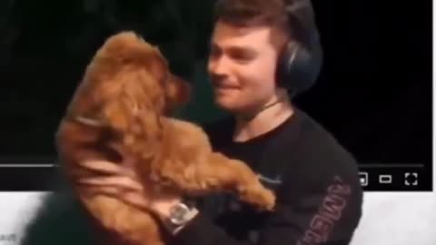 NICK FUENTES W/ HIS DOG