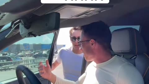 slamming his car door