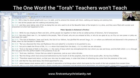 The One Word the "Torah" Teachers won't Teach