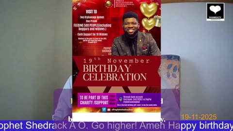 A friend in need. Happy Birthday Prophet Shedrach O. Ask Me Call 24/100