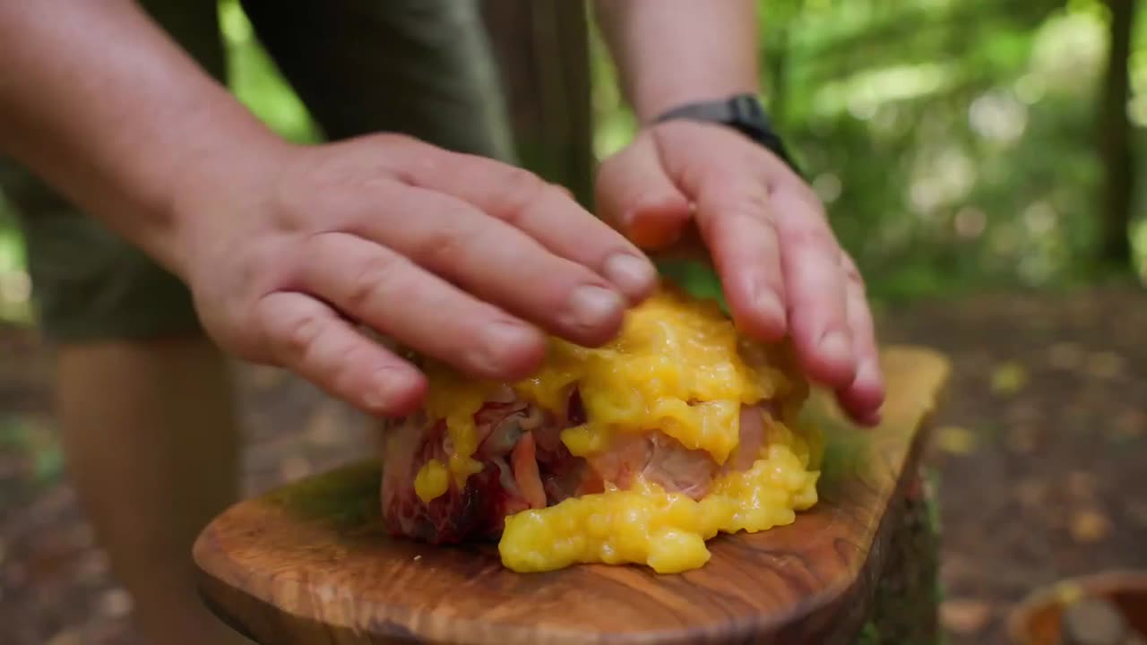 Steak With Mango Glaze and Cheese in the Forest 1