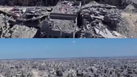 Imagine sharing footage of Gaza that looks apocalyptic and still framing it as a ‘war’ like it’s between two equal sides. | Jews have done this throughout history-Holocaust = Jew term for burnt offering to their god 👹