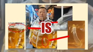 Fact Check: Photo Does NOT Show A Real Tsingtao Beer-Filled Puffer Parka With A Straw -- AI Image