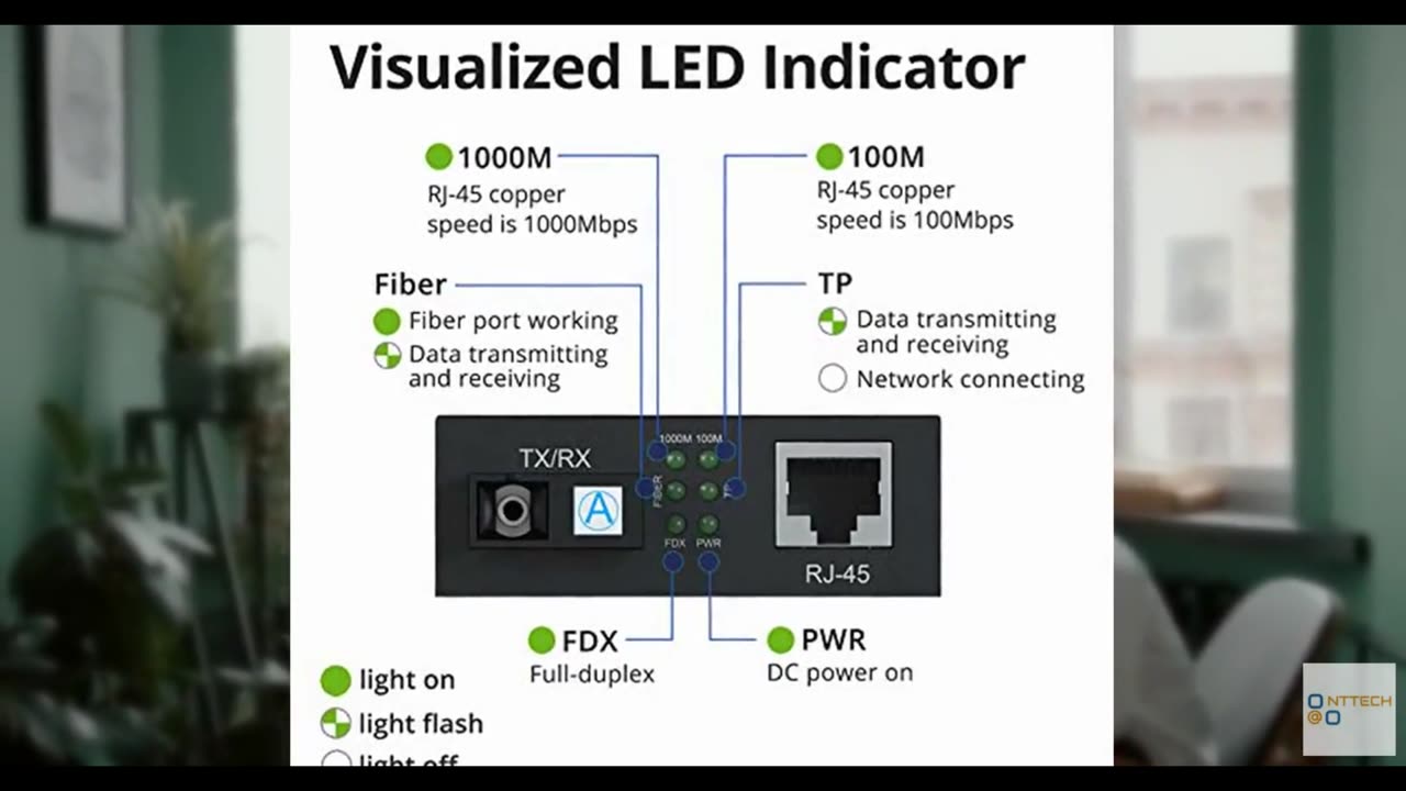 10Gtek Gigabit SingleMode Fiber to Ethernet Media Converter, Dual SC Fiber, 1000