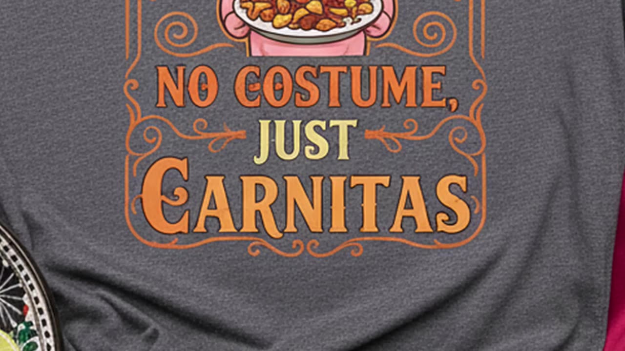 Wore this to the party and got more laughs than candy…would you wear it? #funnytshirt #carnitas