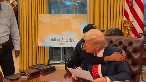 Boy With Brain Cancer Visits, Hugs Trump In Oval Office.