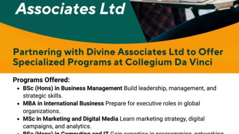 Build real-world skills at CDV with Divine Associates Ltd