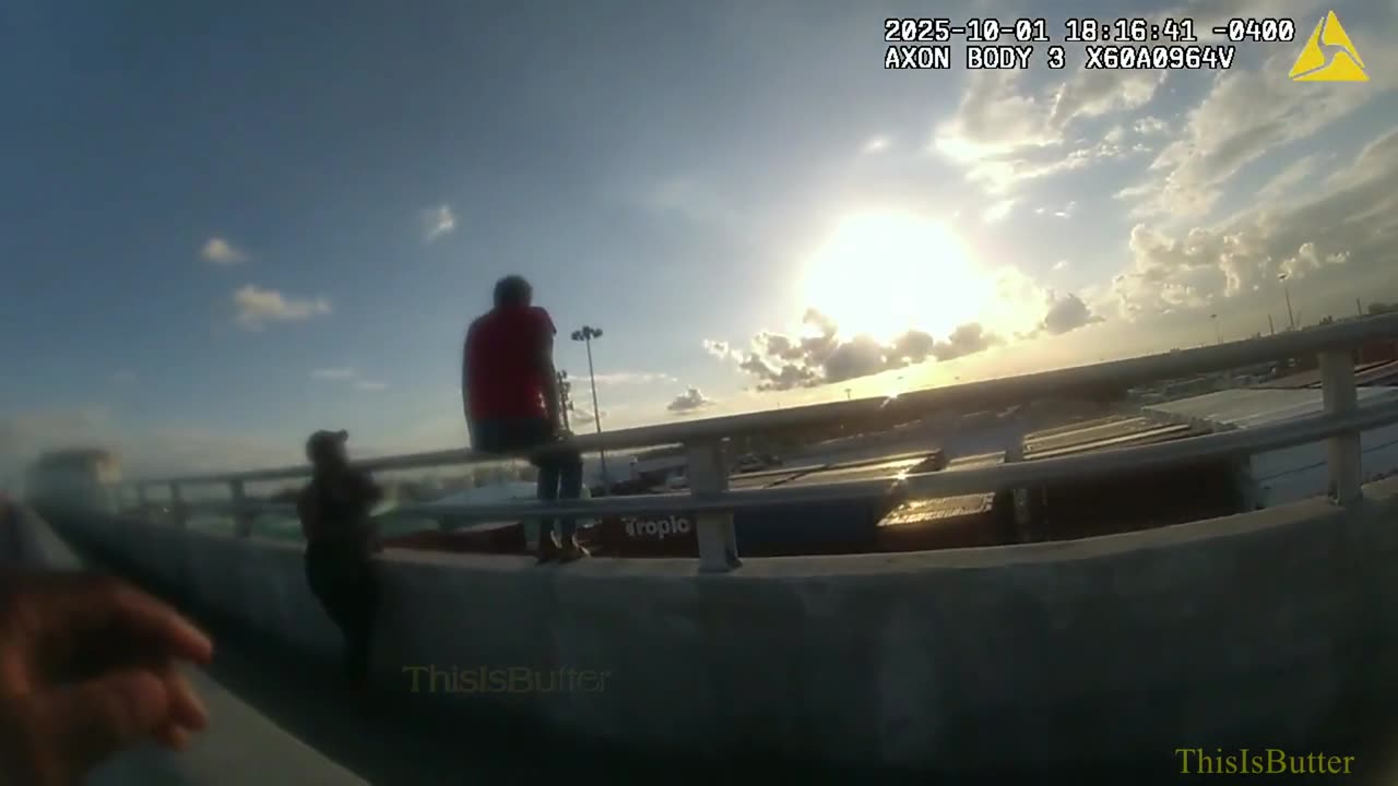 South Florida Cop Saves Woman From Jumping Off Bridge