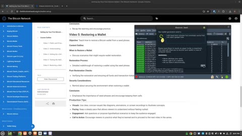 Restoring Your Bitcoin Wallet Using Electrum: Video 6 of 6