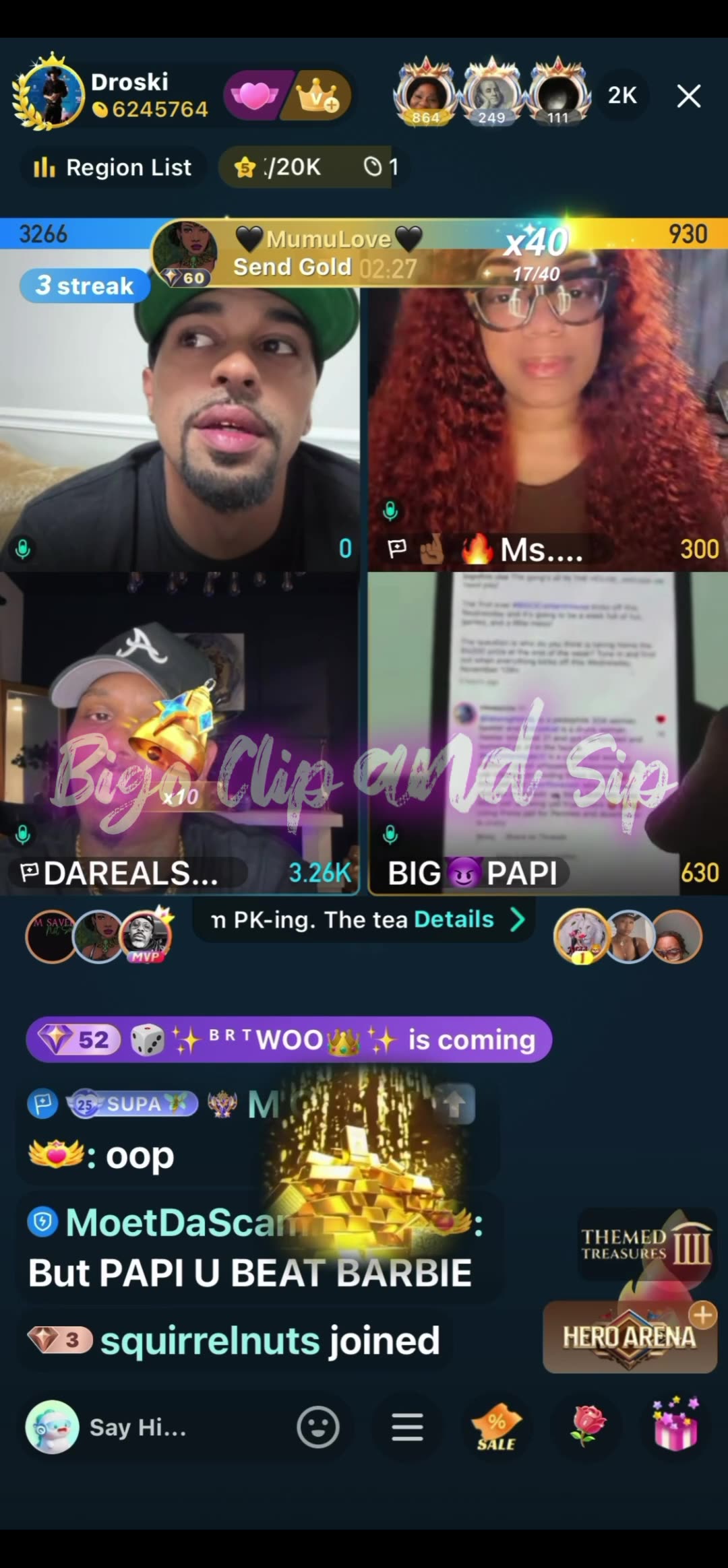 Team PK Supa Rhea Droski Ms Diverse Papi about content house 11/10/25 #bigoclipandsip