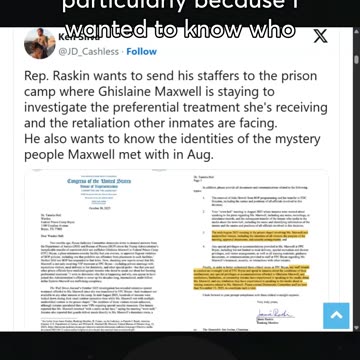 House Dems Want to Visit the Prison Camp Where Ghislaine Maxwell is Staying