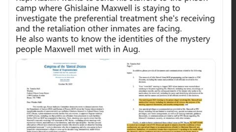 House Dems Want to Visit the Prison Camp Where Ghislaine Maxwell is Staying