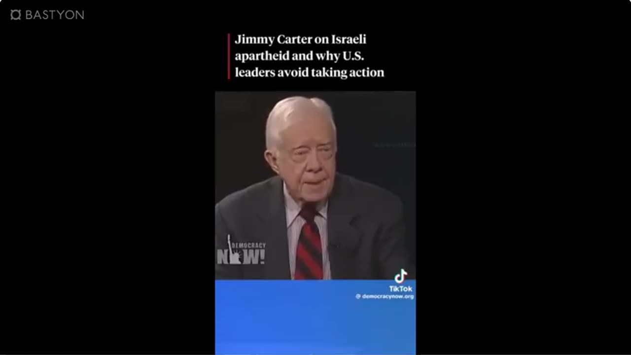 Carter 17 Yrs. Ago On Israeli Apartheid