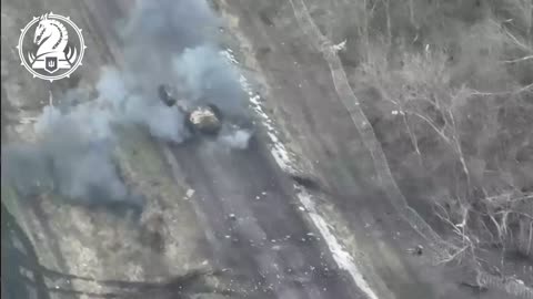 Russian Column Attempting to Break Through Ukrainian Fortifications in Kursk