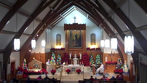 Gospel Acclamation, Reading, Homily, Fr. Donnelly, Pastor 122725AD Vigil Mass, Holy Family