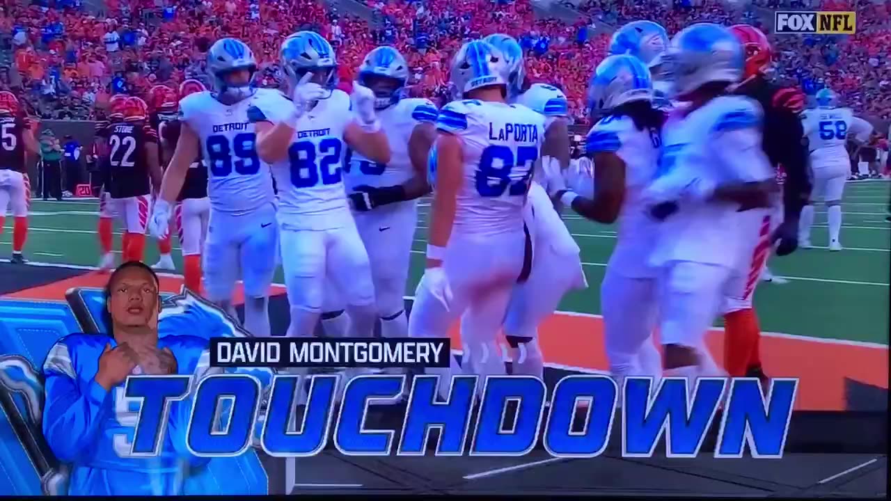Lions 🦁 RB #5 D. Montgomery TD 🏈9yds