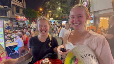 Eating Mangosteen in Hanoi, Vietnam
