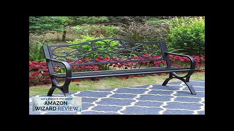 MFSTUDIO 50 Inches Outdoor Garden BenchCast Iron Metal Frame Patio Park Bench Review