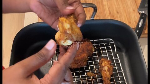 Oven-baked wings and drumsticks