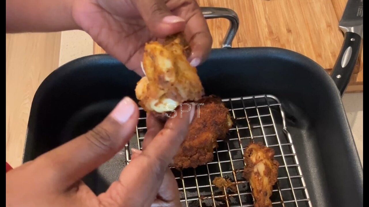 Oven-baked wings and drumsticks