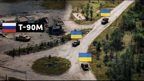 Ukraine tried but Russian T-90Ms responded