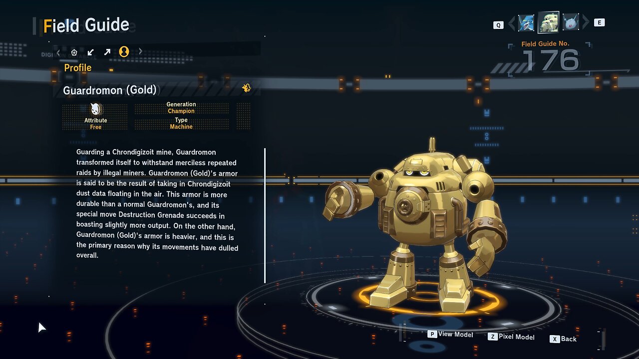 guardromon (gold) all digivolution/de-digivolution/profile Digimon Story Time Stranger