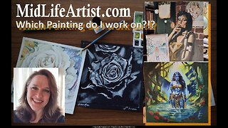 Watch Me Paint Livestream #WIPWednesday - 1...2...3...Paintings to choose from!