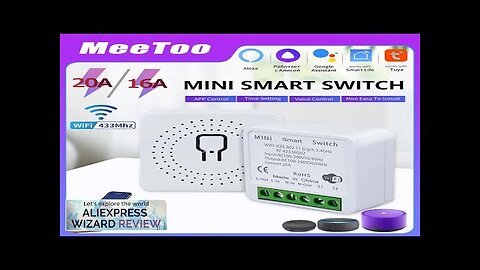 16A/20A Mini Tuya Smart Wifi Switch DIY Module 2-Way Control 433MHz Wireless Review