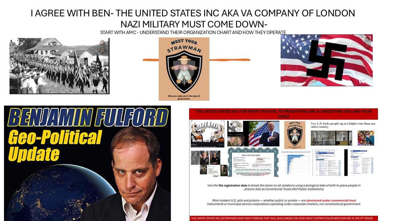 I AGREE WITH BEN, THE ENTIRE USA INC AKA VA CO OF LONDON MILITARY NEEDS TO COME DOWN AND HERE IS WHY