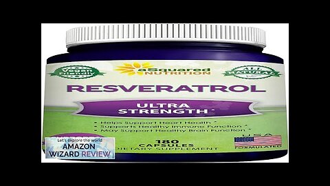 100% Natural Resveratrol 1000mg Per Serving Max Strength (180 Capsules) Antioxidant Review