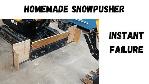 mini excavator homemade snow-pusher