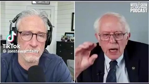 Bernie tells John Stewart how the zionist lobby is controlling America