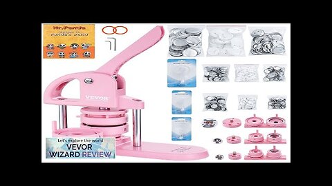 VEVOR 3-IN-1 Button Maker 1/1.25/2.28 inch(25/32/58mm) Pin Maker 300pcs Button Review