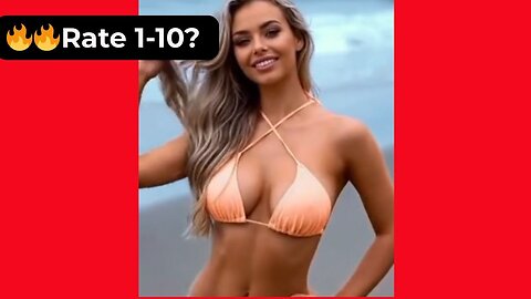 🔥 Rate Her Body in This Peach Bikini 1-10? 😍 Supermodel 4K