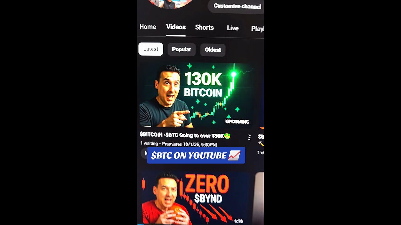 $BTC ON YOUTUBE 📈