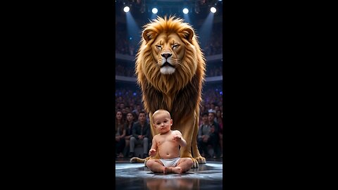 Lion and child