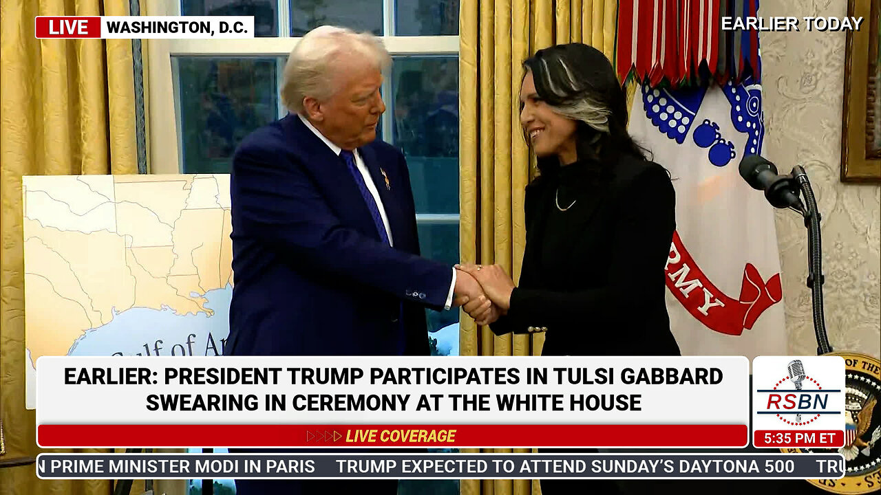 WATCH: Tulsi Gabbard Swearing in Ceremony at the White House - 2/12/25