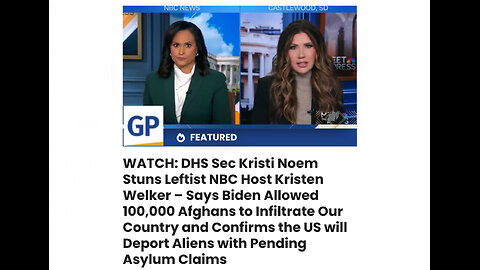 Allowed 100,000 Afghans to Infiltrate Our Country and Confirms the US will Deport Aliens